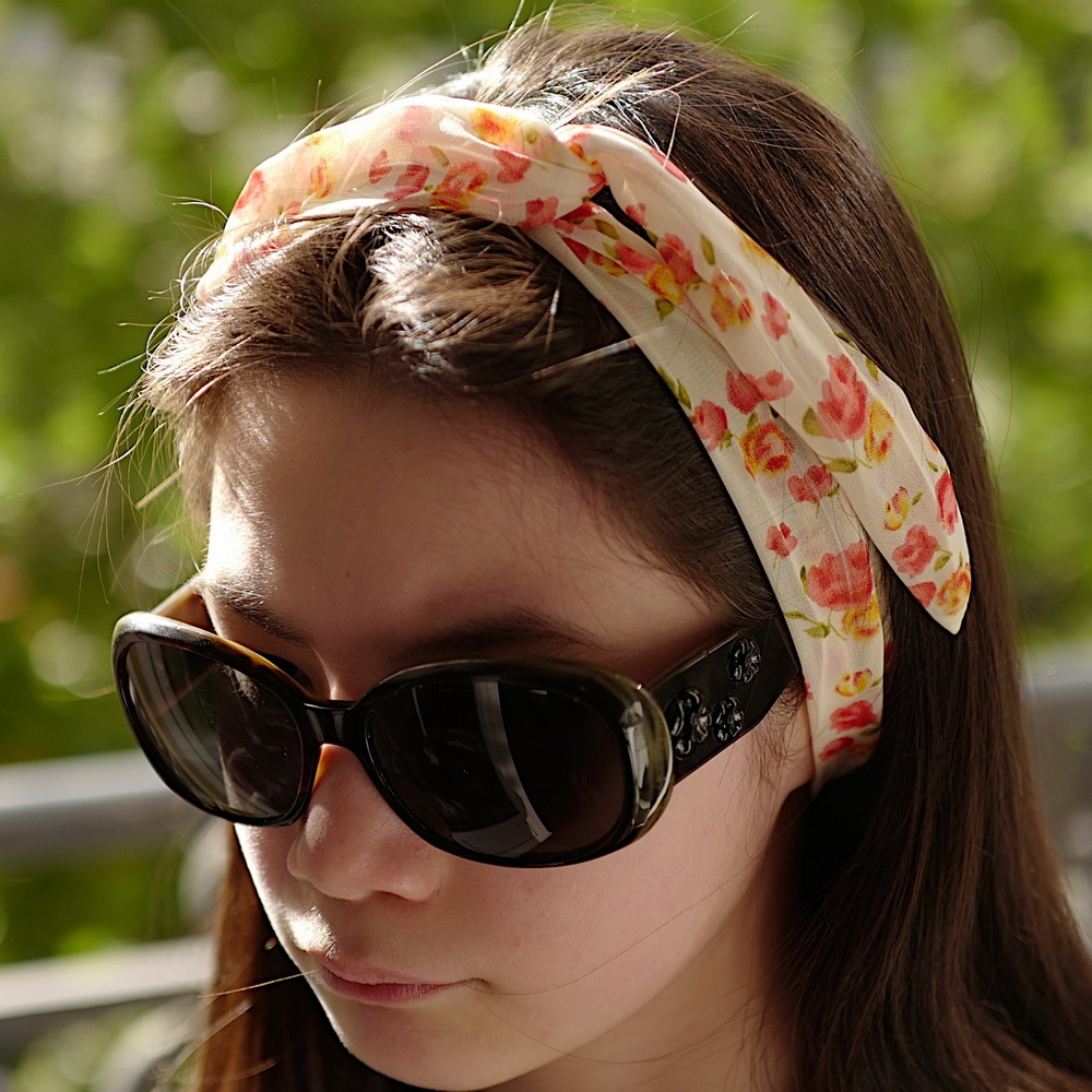 Bandeau de cheveux, headband en tissu coton à pois ou fleuri