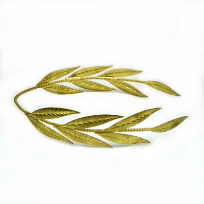 Petite couronne dorée en feuilles d'olivier