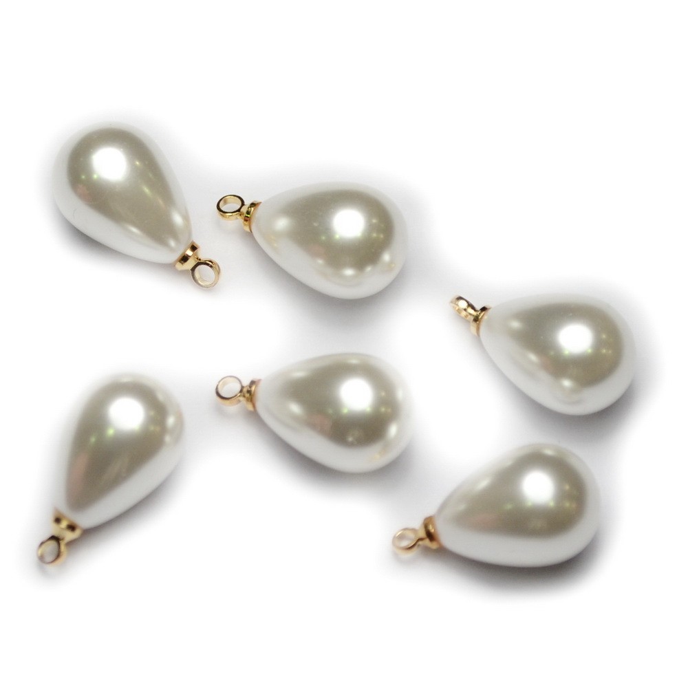 Lots 3 Paniers perles blanc